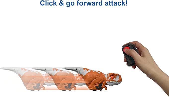 Mattel Jurassic World Uncaged Click Tracker Atrociraptor (GYN42) แมทเทล จูราสสิค เวิลด์ ของเล่นแอ็กชั่นฟิกเกอร์ไดโนเสาร์ อโทรซิแรปเตอร์ สีส้มแครอท