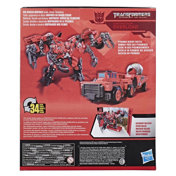 Hasbro Transformers Studio Series 66 Leader Class Constructicon Overload Action Figure 8.5 Inch ฮาสโบร ทรานสฟอเมอร์ส สตูดิโอ ซีรีย์ส 66 ลีดเดอร์ คลาส หุ่นยนต์คอนสตรัคติคอน โอเวอร์โหลด 8.5 นิ้ว ลิขสิทธิ์แท้