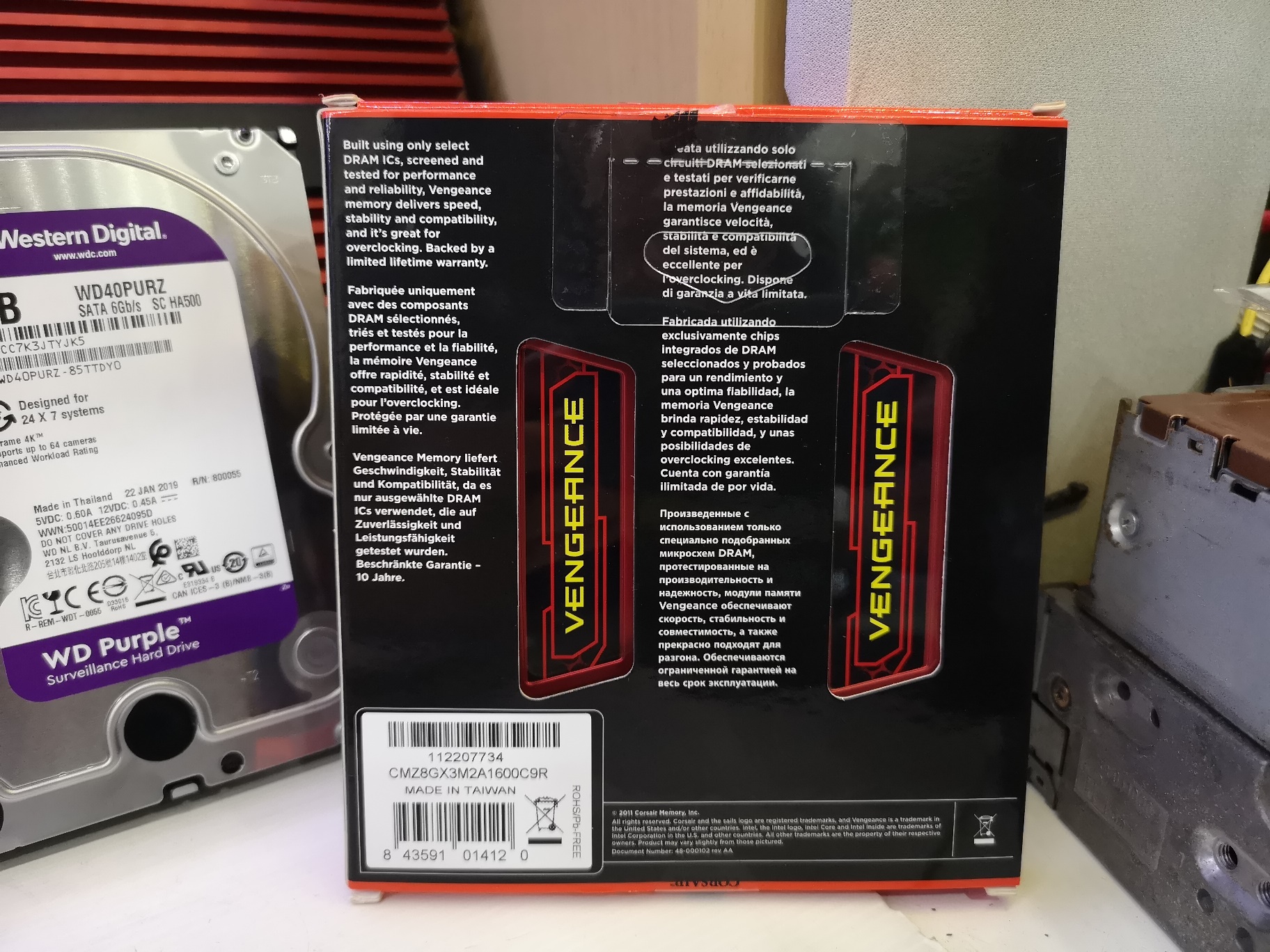 CORSAIR Vengeance DDR3 8GB 1600 (4GBx2)