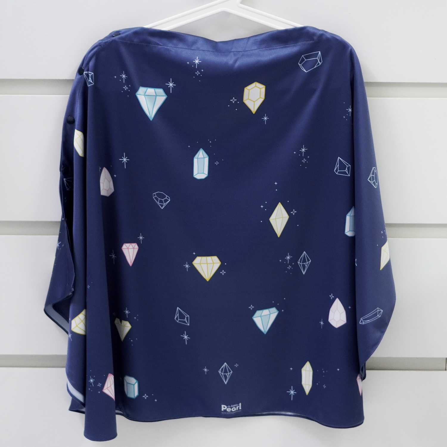 ชุดของขวัญเด็กแรกเกิด BP3 หมอนหลุม + ผ้าคลุมให้นม รุ่น 3in1 ลาย Tiger with Diamond - Navy