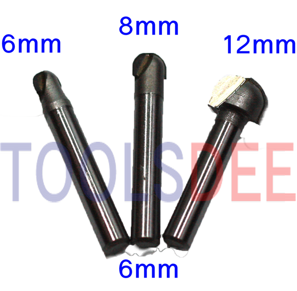 ดอกแกะสลักสำหรับตีร่องโค้ง (ตัวยู) แกน 6 mm