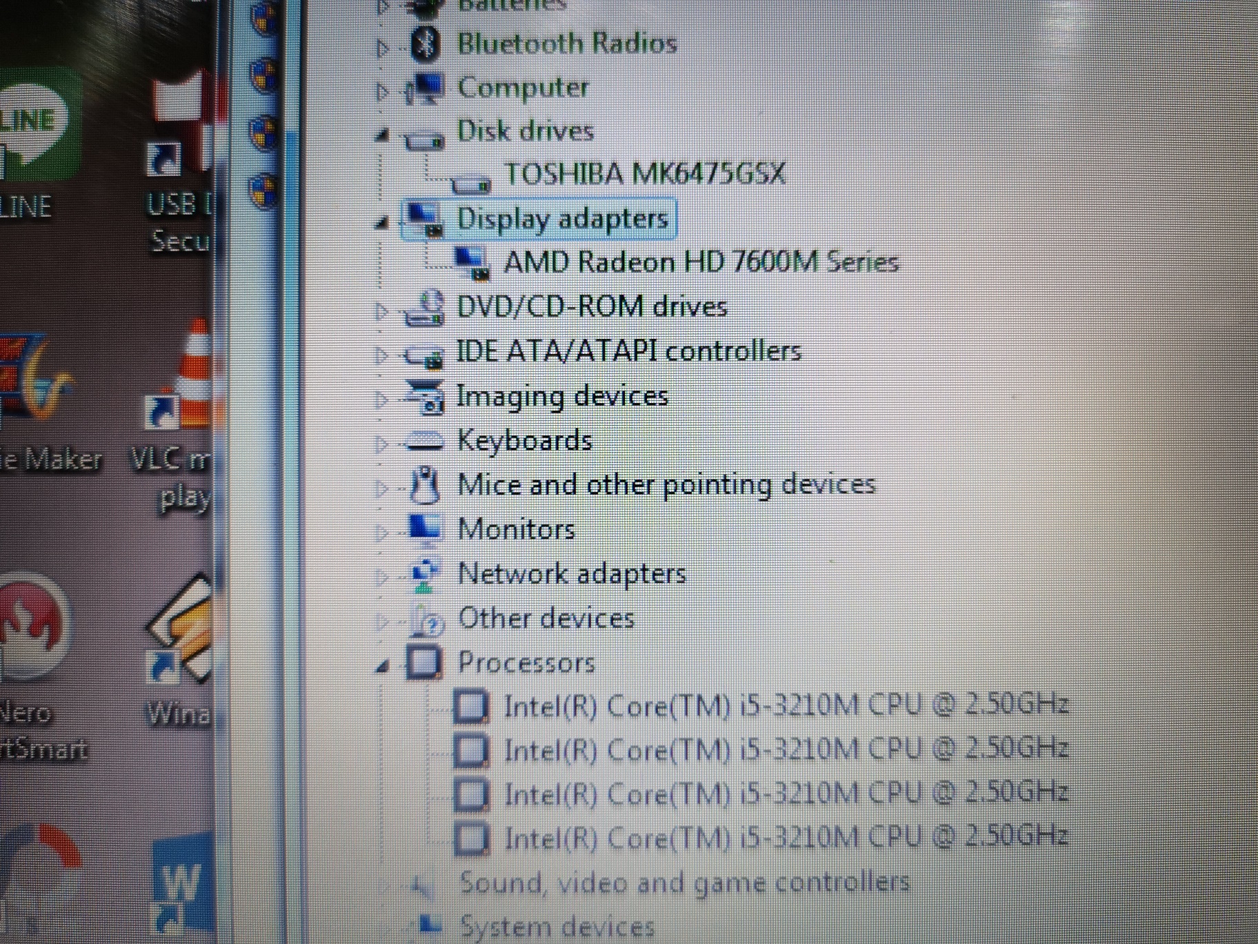 TOSHIBA SATELLITE L840 i5-3210