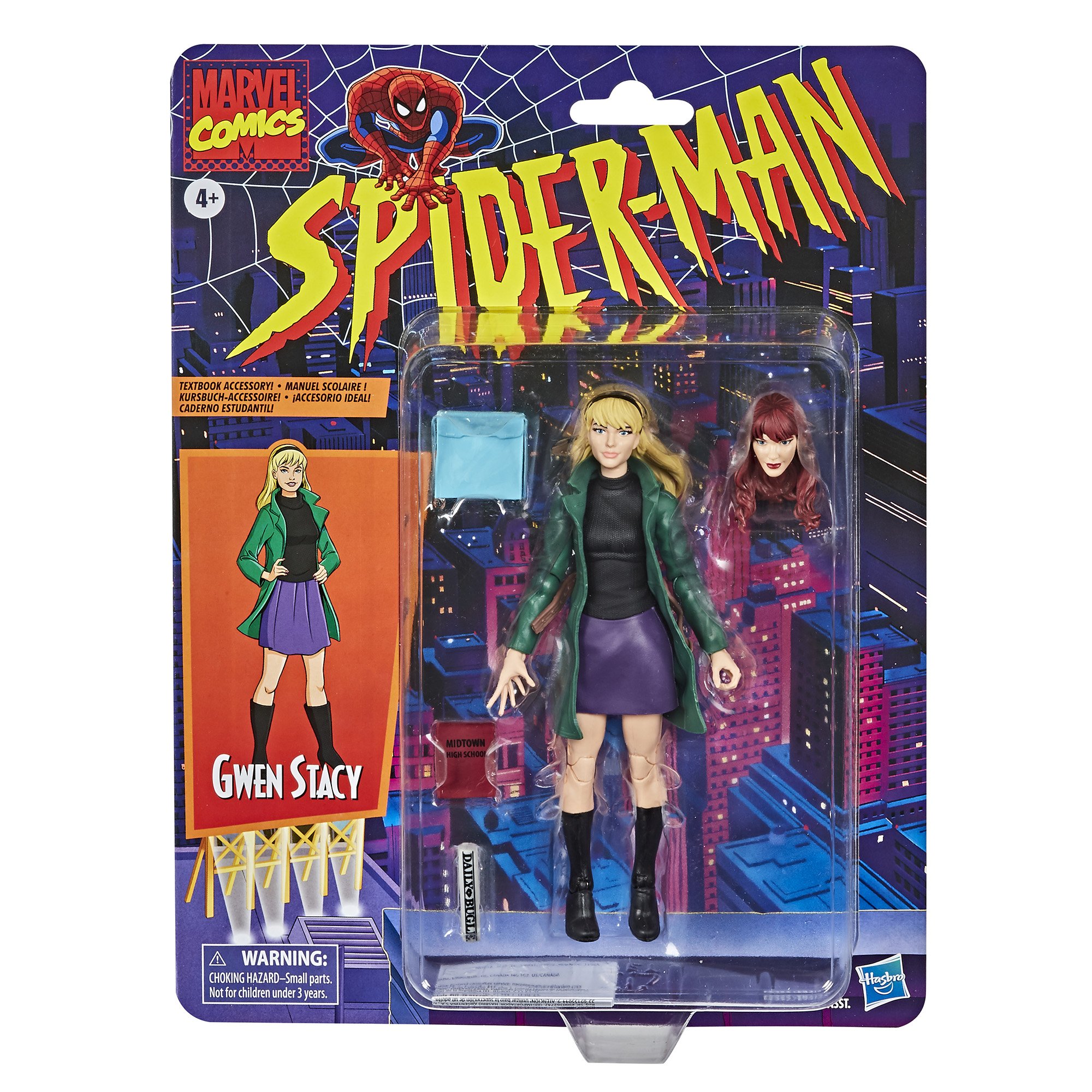 Hasbro Marvel Legends Retro Collection Gwen Stacy 6-inch Figure ฮาสโบร มาร์เวล เลเจนด์ ซีรี่ย์ส หุ่นโมเดลฟิกเกอร์ เกวน สเตซี่ ขนาด 6 นิ้ว ลิขสิทธิ์แท้