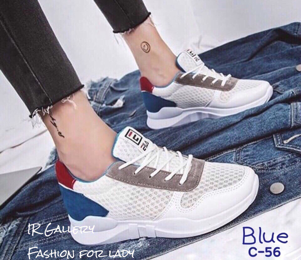 รองเท้าผ้าใบทรงsport style fila (สีเหลือง)