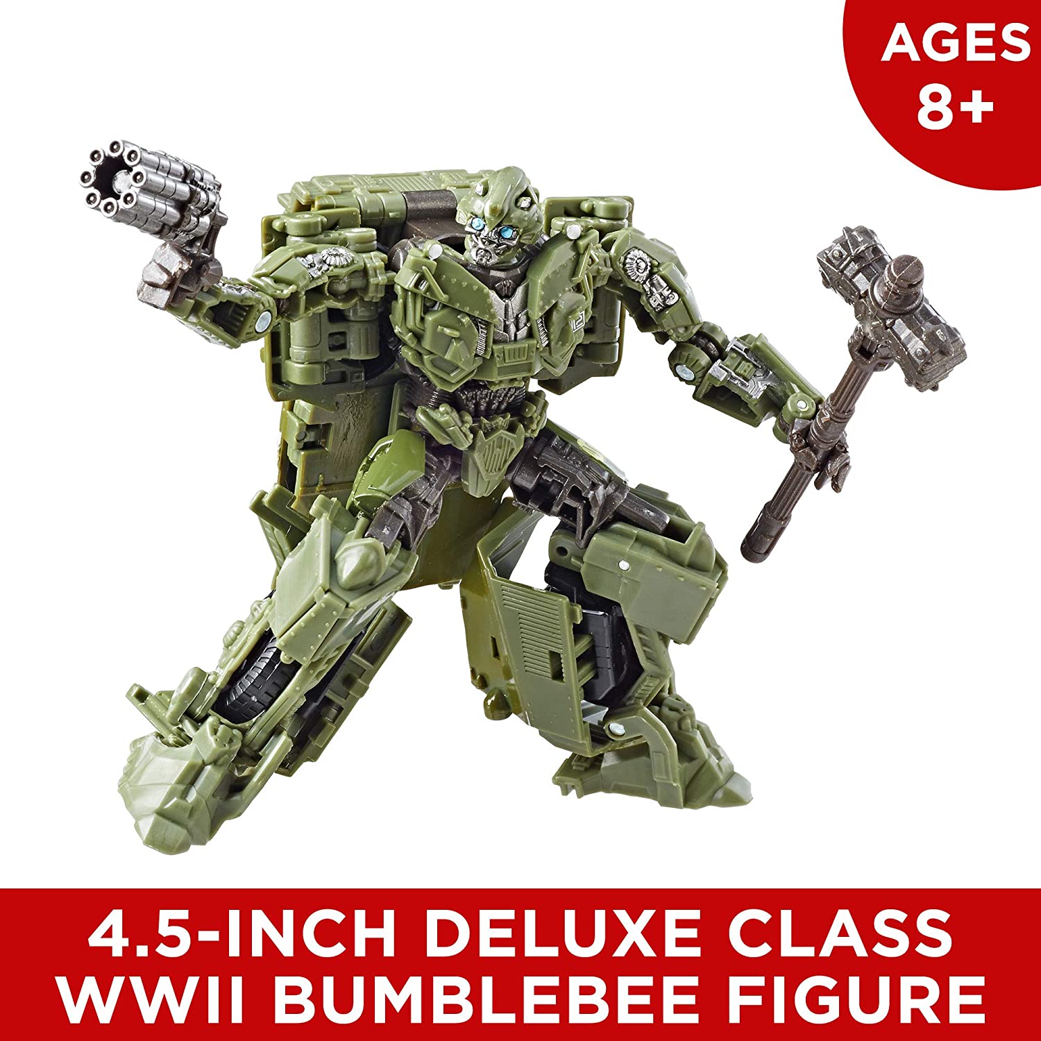 Hasbro Transformers Studio Series 26 Deluxe Class WWII Bumblebee 4.5 Inch Action Figure ฮาสโบร ทรานสฟอเมอร์ส สตูดิโอ ซีรีย์ส 26 ดีลักซ์ คลาส หุ่นยนต์บัมเบิ้ลบี 4.5 นิ้ว ลิขสิทธิ์แท้