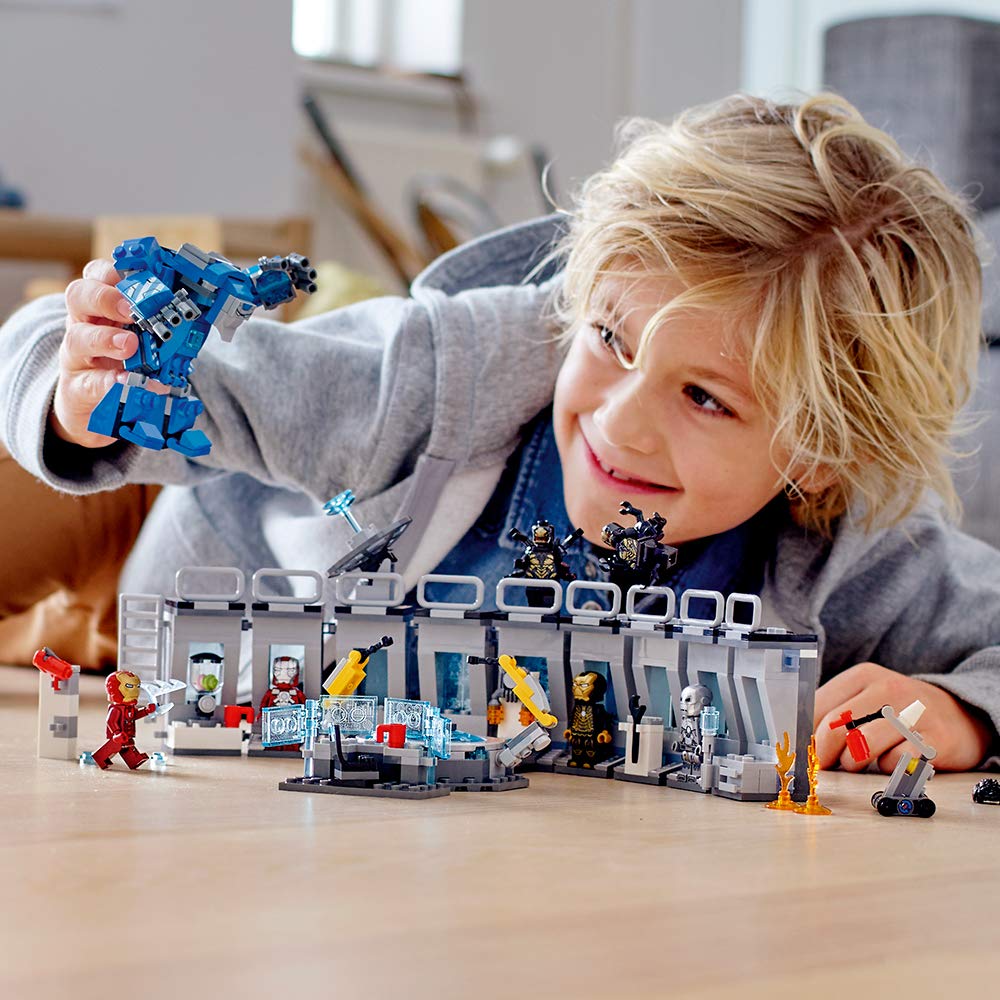 LEGO ตัวต่อเสริมทักษะ Marvel Avengers End Game Iron Man : Hall of Armor รุ่น 76125