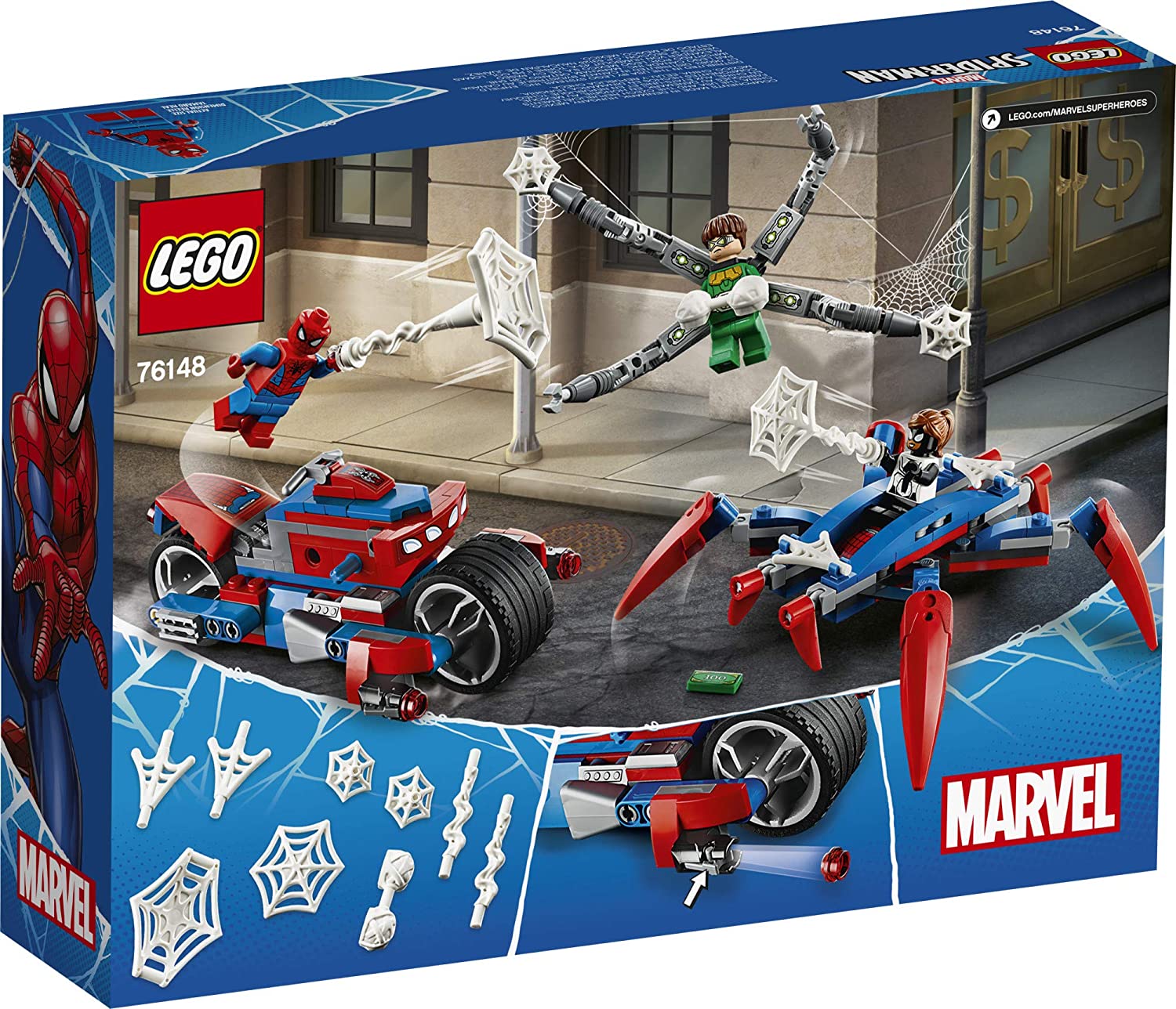 LEGO ตัวต่อเสริมทักษะ มาร์เวล สไปเดอร์-แมน Marvel Spider-Man : Spider-Man vs. Doc Ock รุ่น 76148