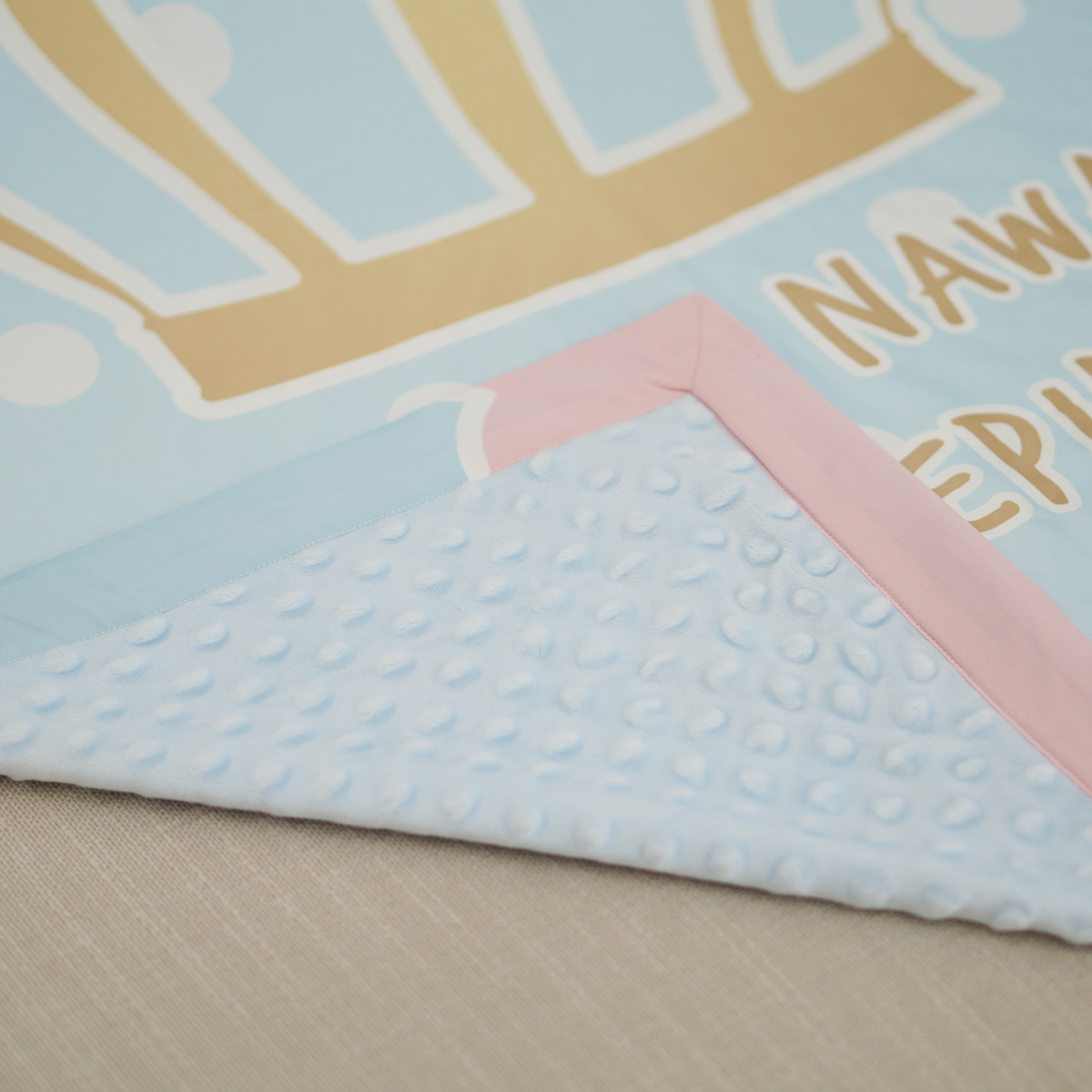 ผ้าห่มเด็ก ใส่ชื่อ ลายเจ้าชาย สีฟ้า / Prince - Blue