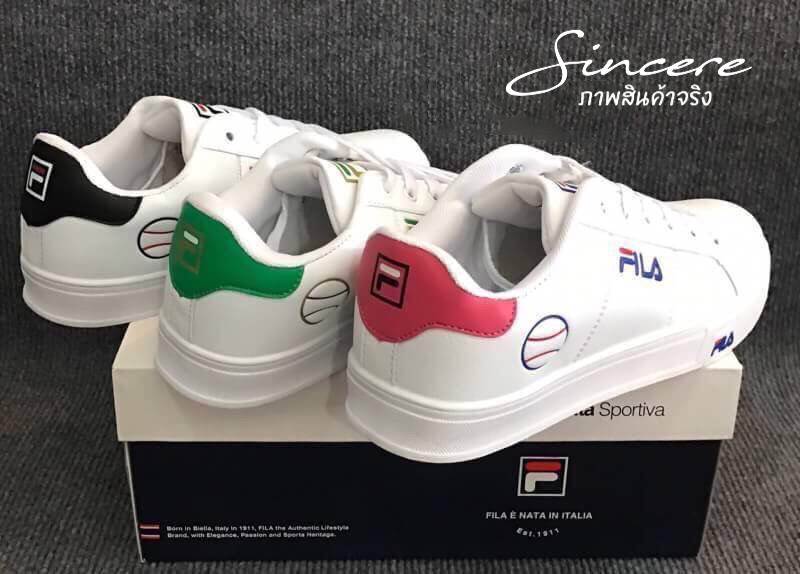 รองเท้าผ้าใบ Style Fila ทรง sport Girl (สีแดง)