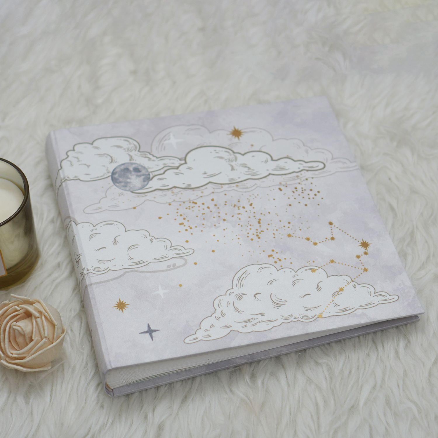 สมุดเซ็น สมุดอวยพร แบบพร้อมส่ง ลาย Zodiac - Grey มีให้เลือก 4 ขนาด