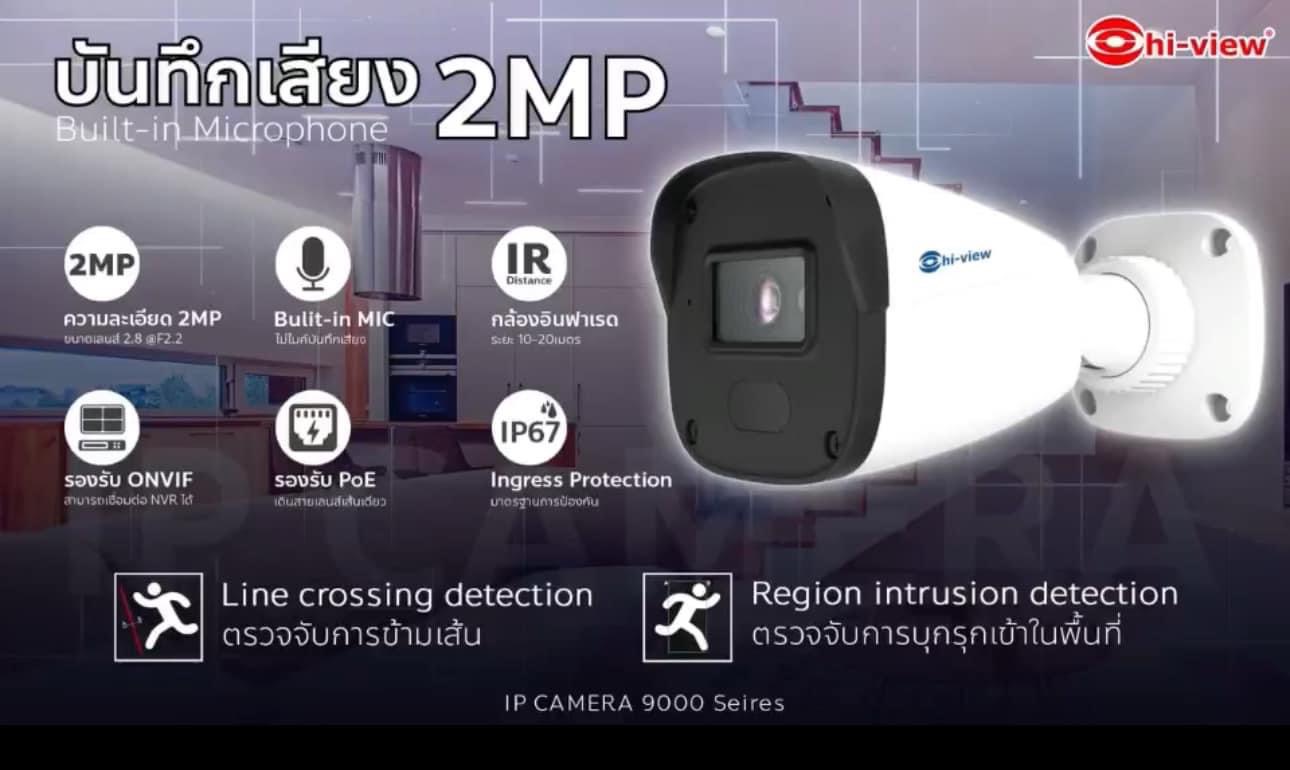 ขายถูก Hi-view กล้องวงจรปิด รุ่น HP-97B203PELOD-M คมชัด 2ล้านพิกเซล Lens 2.8mm. ประกันศูนย์