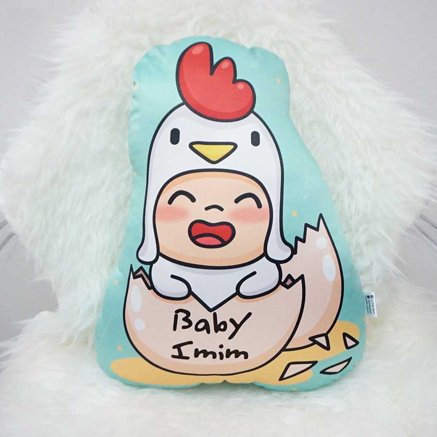 หมอนสั่งทำใส่ชื่อ ลายกุ๊กไก่