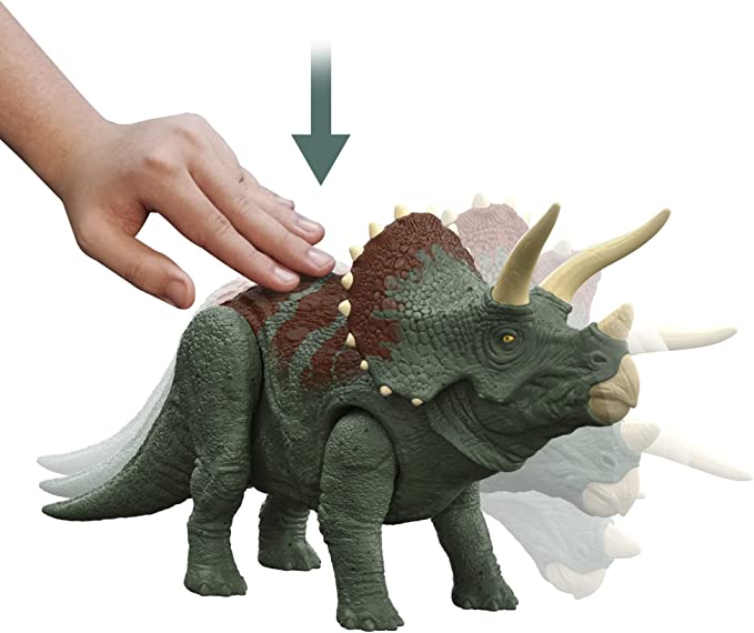 Mattel Jurassic World Roar Strikers Triceratops (HDX34) แมทเทล จูราสสิค เวิลด์ ของเล่นแอ็กชั่นฟิกเกอร์ไดโนเสาร์ ไทเซราทอปส์