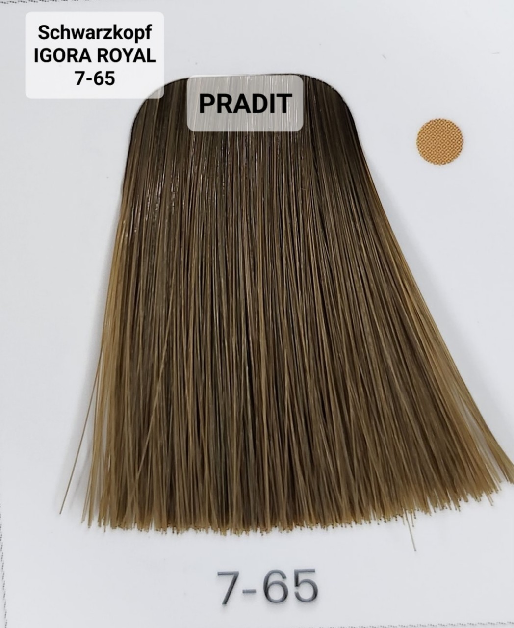 Schwarzkopf Igora Royal ครีมย้อมผม อีโกร่า รอยัล เบอร์7-65 สีบลอนด์กลางช็อคโกแลตเหลือบทอง (60ml) 80 กรัม