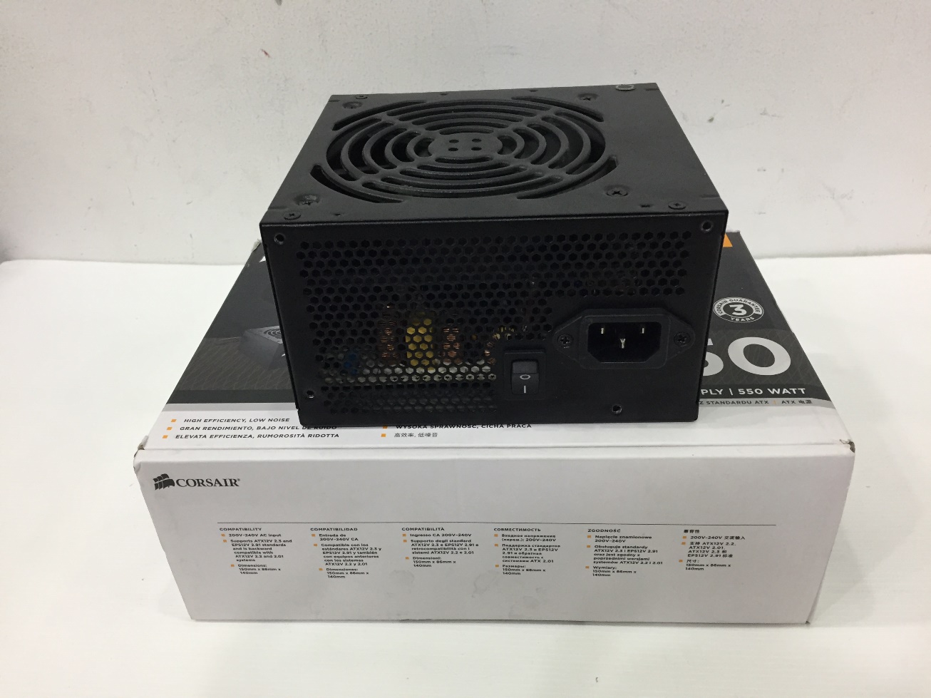 Corsair VS550 550W. 80+ 12/2018