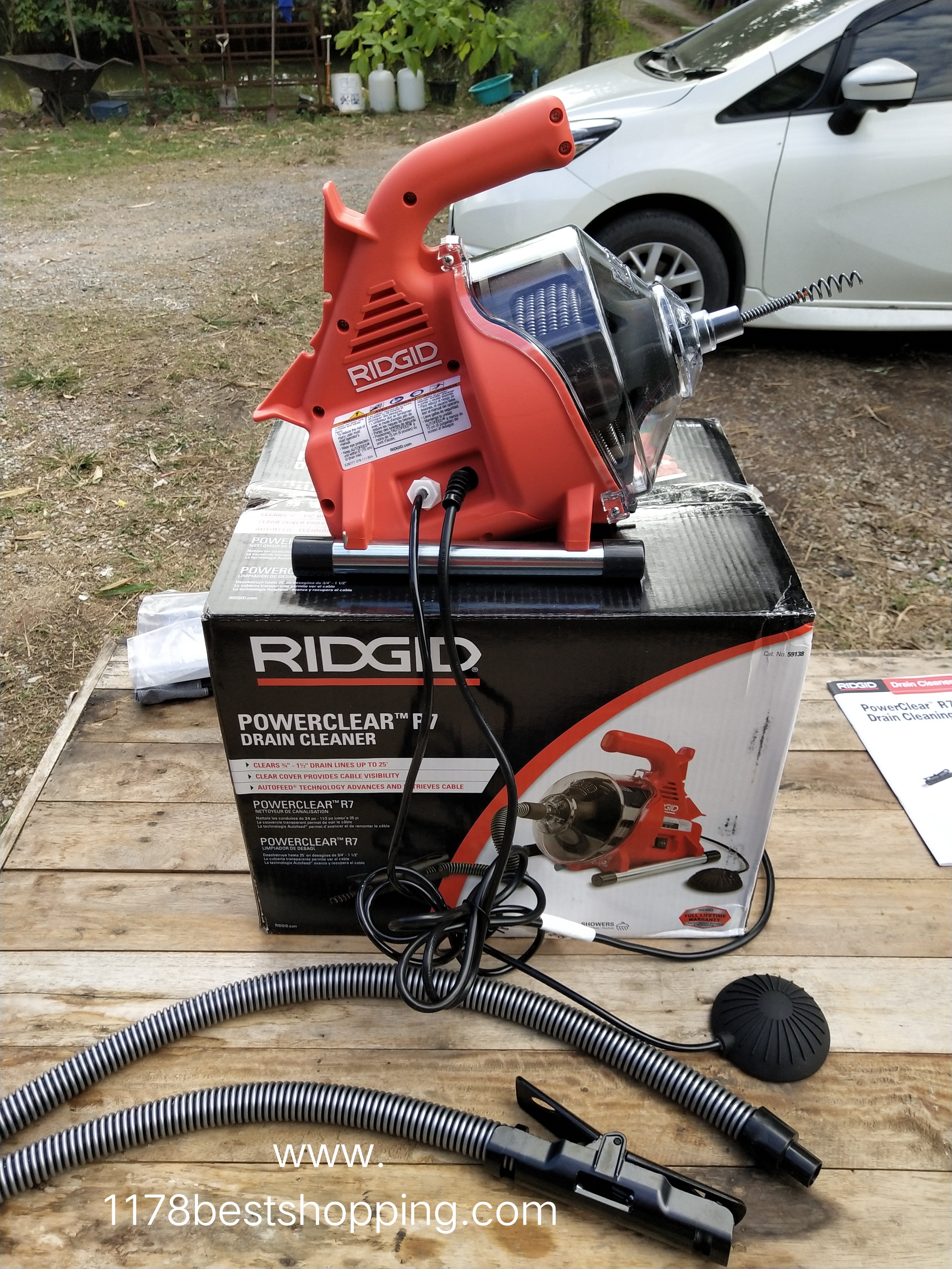 RIDGID AUTO Power Clear R7 เครื่องทะลวงท่อ งูเหล็กอัตโนมัติ