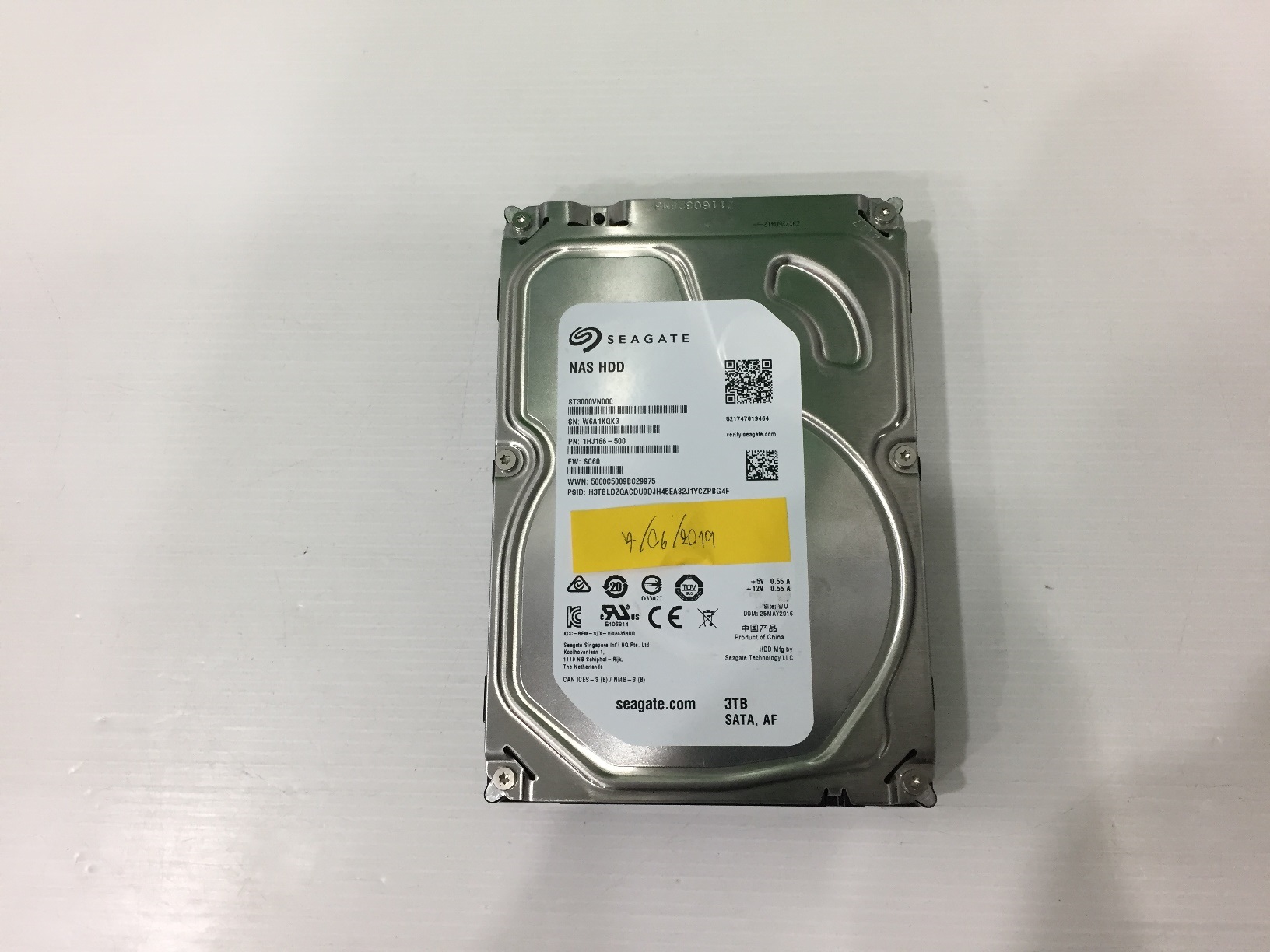 3TB. SEAGATE NAS ST3000VN000 06/2019