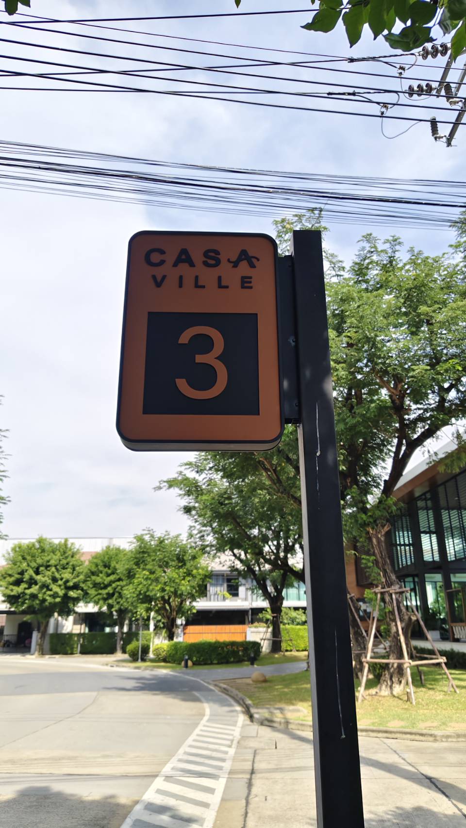 ป้ายกล่องซิงค์หน้าอะคริลิค '' CASA VILLA 3 ''