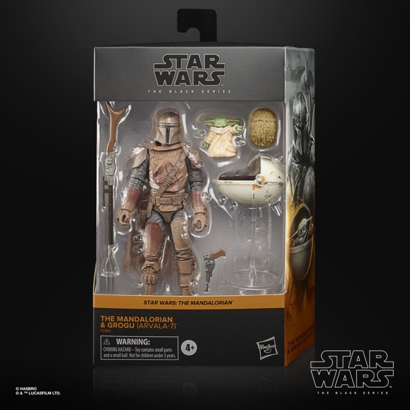 Hasbro Star Wars The Black Series The Mandalorian and Grogu (Arvala-7) (Target Exclusive) 6-inch-scale Figure ฮาสโบร สตาร์ วอร์ส เดอะ แบล็ค ซีรีส์ หุ่นโมเดลฟิกเกอร์ แมนดาโรเลี่ยน ขนาด 6 นิ้ว และ โกรกู ลิขสิทธิ์แท้