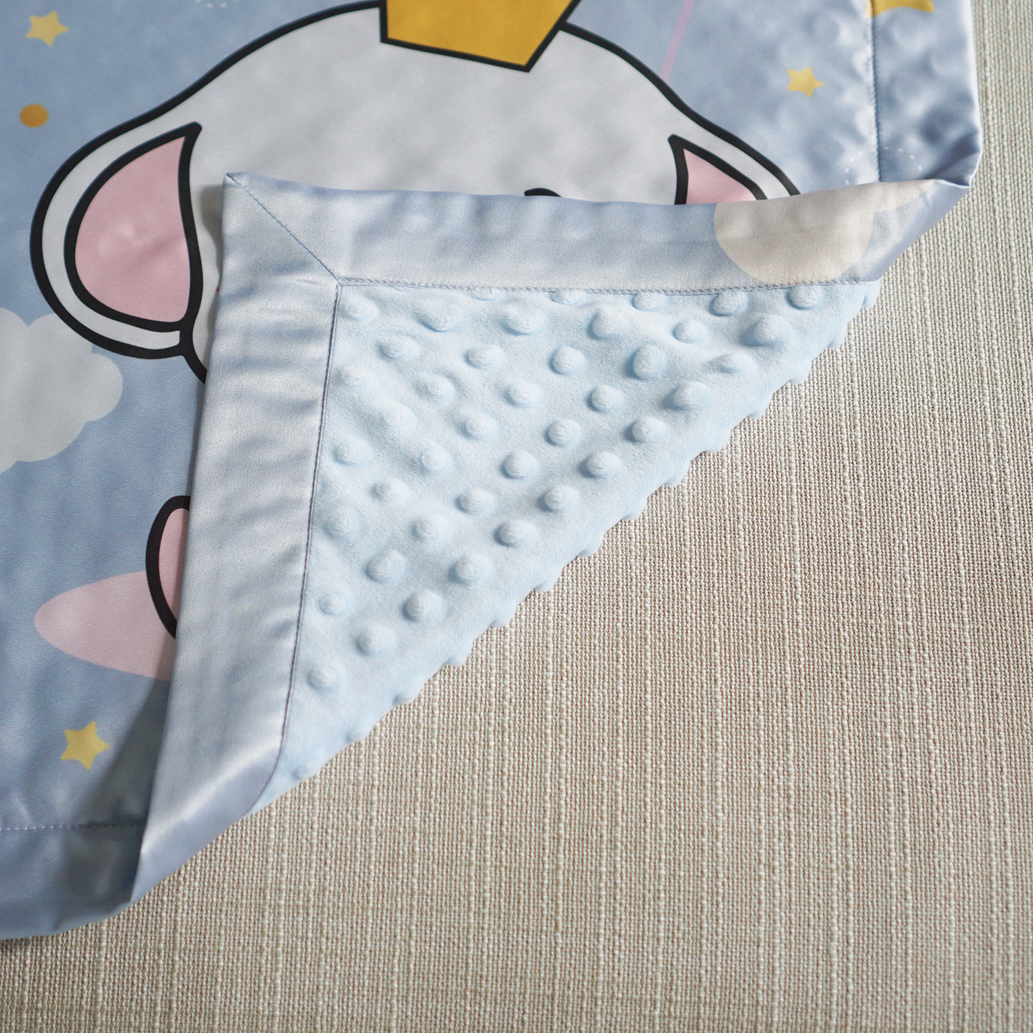 ผ้าห่ม ใส่ชื่อ ลาย Elephant - Moon Grey
