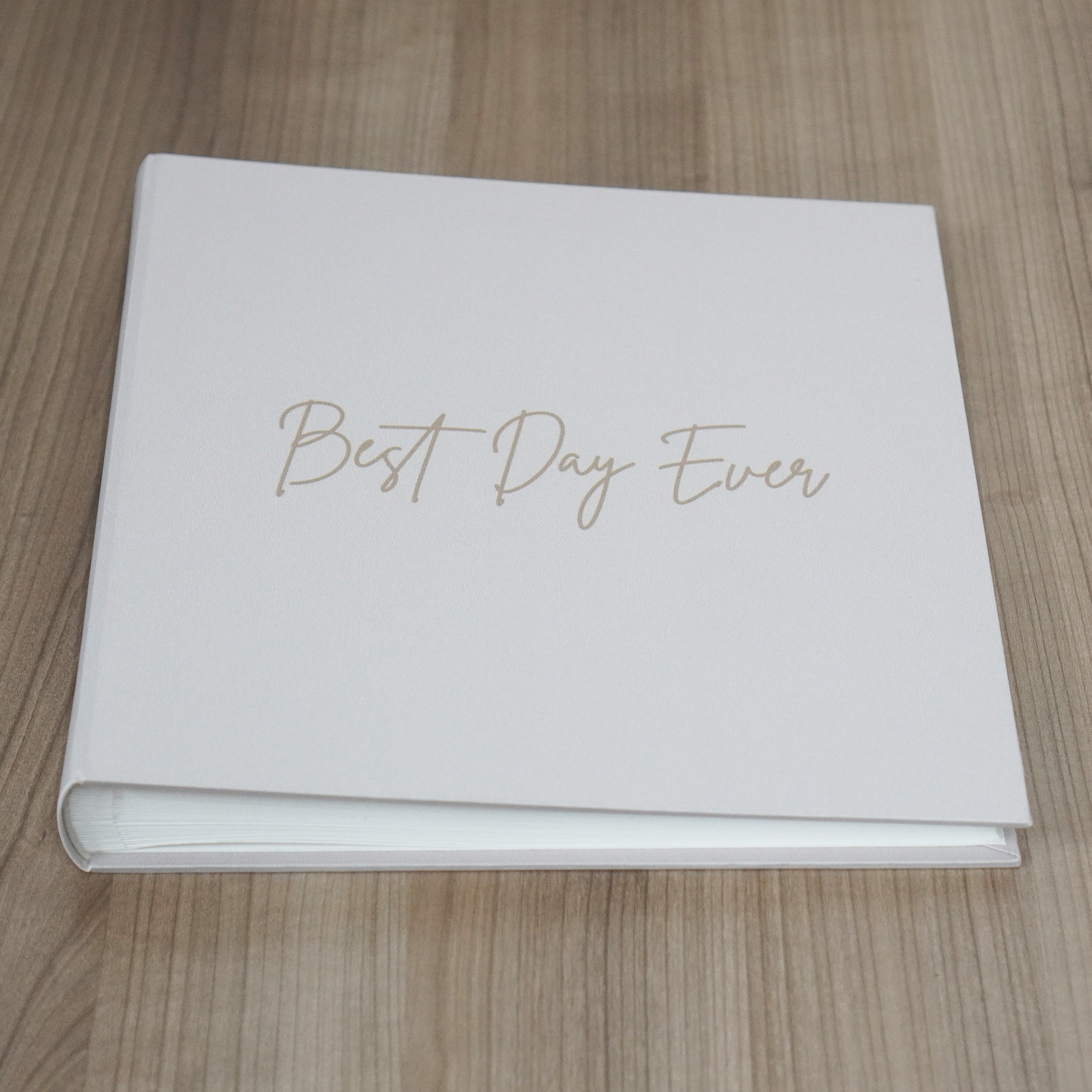 สมุดเซ็น สมุดอวยพร แบบพร้อมส่ง ขนาด 60 หน้า ลาย Minimal - Beige พร้อมข้อความ Best Day Ever