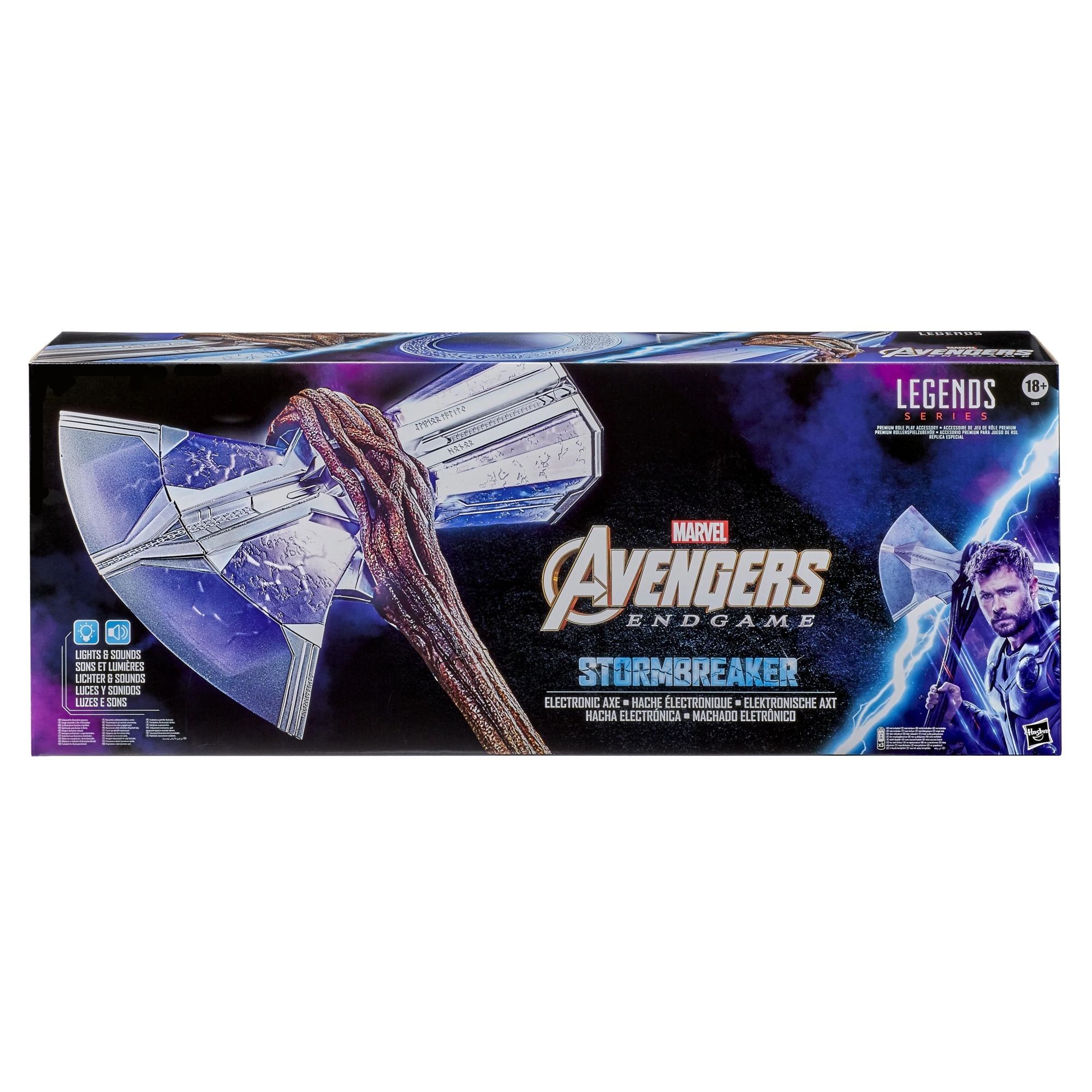 Hasbro Marvel Legends Avengers: Endgame Stormbreaker Electronic Axe Thor Gear 1:1 Scale ฮาสโบร มาร์เวล ลีเจนท์ อเวนเจอร์ส สตอร์มเบรคเกอร์ มีไฟ-เสียงซาวน์เอฟเฟ็ก ลิขสิทธิ์แท้