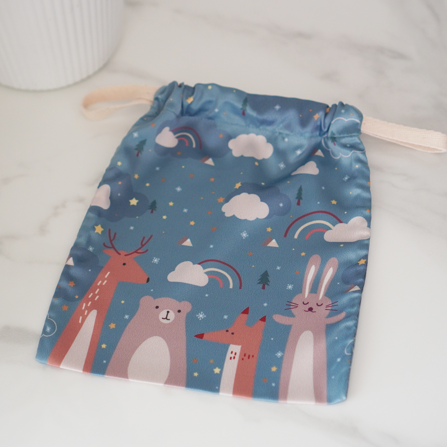 ผ้าคลุมให้นม 3in1 (รุ่นมีกระดุม ถอดโครงได้) แบบสั่งทำใส่ชื่อ ลาย Woodland - Midnight Green