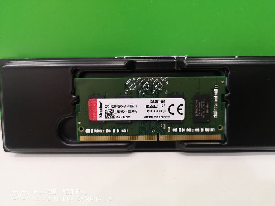 4GB. DDR4 FSB2666 KINGSTON KVR26S19S6/4 สำหรับ โน้ตบุ๊ค มือสองสภาพดีรับประกัน 3เดือน