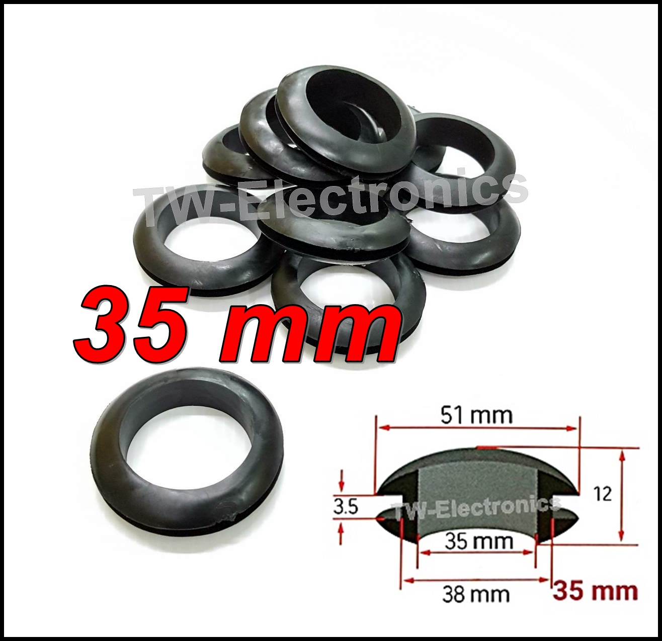 ลูกยางกันบาด 35 mm / RG351B