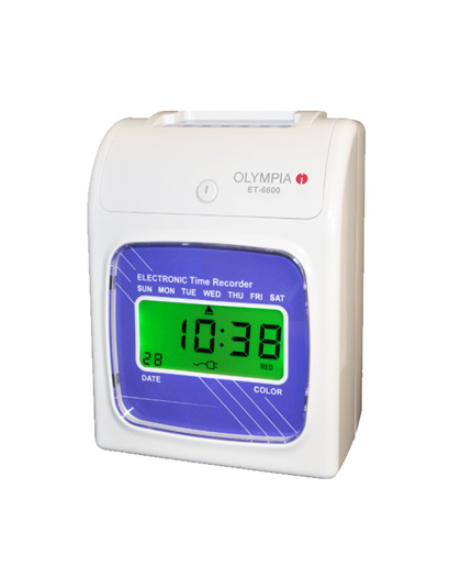 ขายถูก เครื่องตอกบัตร โอลิมเปีย ET6600 (แถมฟรีบัตรตอก2pack+แผงเสียบบัตร1 แผง) จัดส่งฟรี