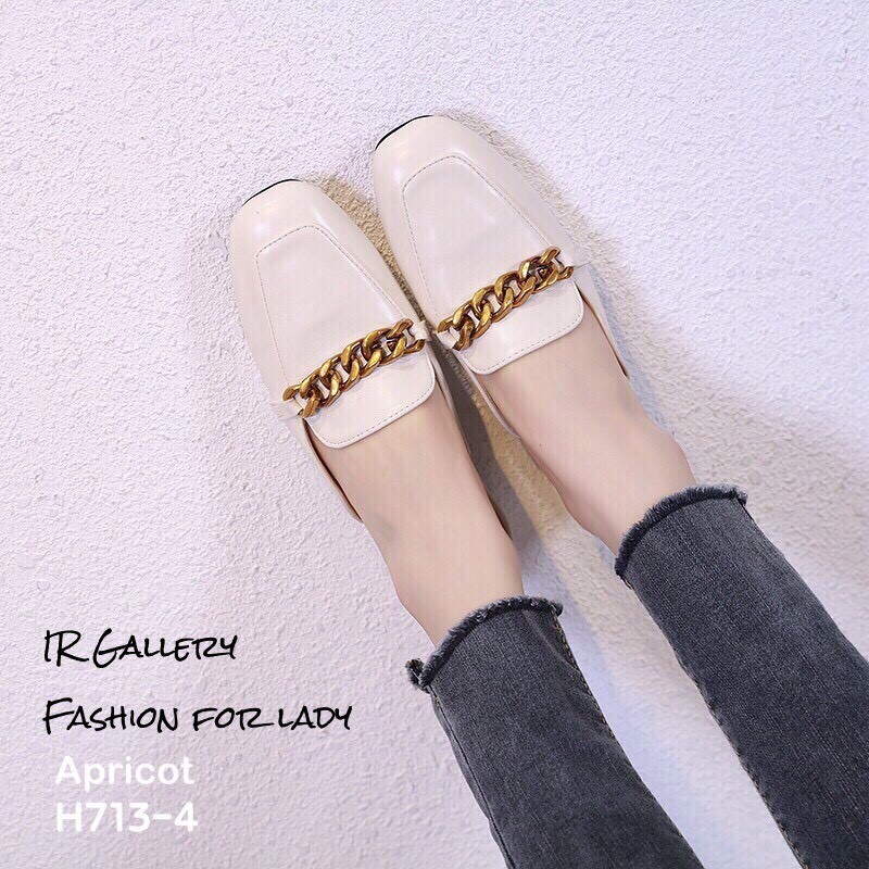 รองเท้าSlipperเสริมส้น Style Givenchy (สีชมพู)