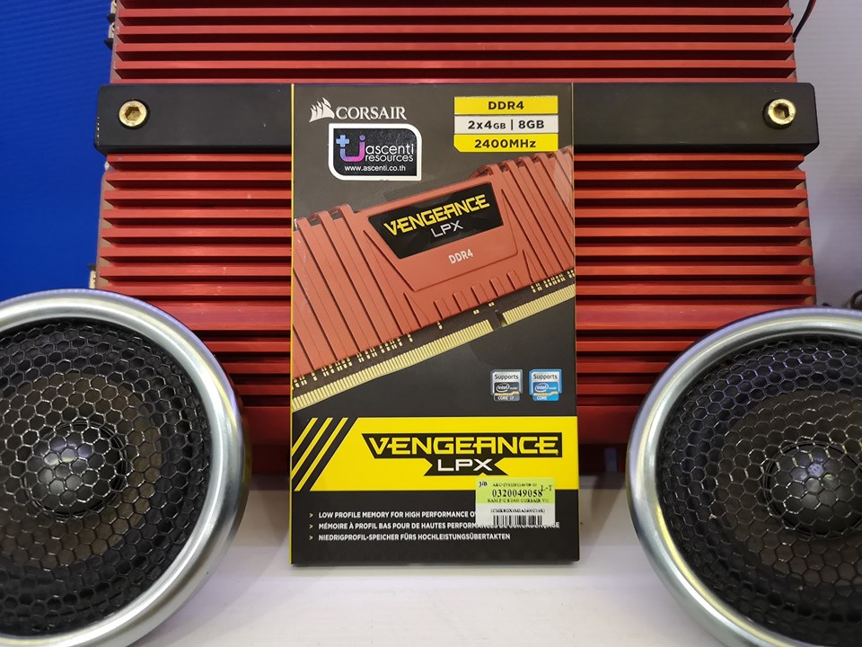 RAM DDR4(2400) 8GB (4GBX2) Corsair Vengeance LPX Red (CMK8GX4M2A2400C14R)