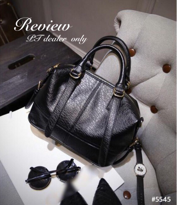 พร้อมส่ง : กระเป๋าลายหนังช้าง (สีดำ)