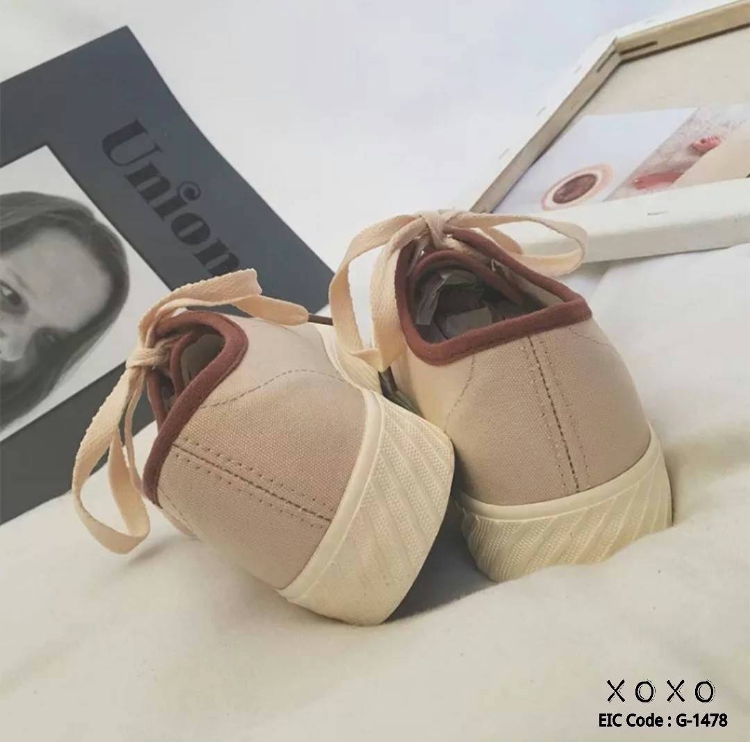 รองเท้าผ้าใบแฟชั่น Style Bally (สีขาว)