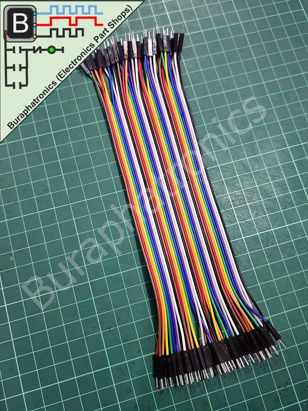 40Pin male - male 20 cm ( สายไฟ 40 เส้น ยาว 20 เซนติเมตร )