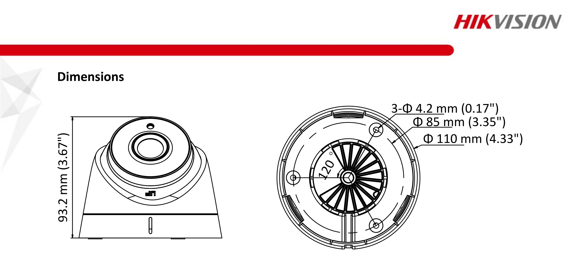 ขายถูก HIKVISION Turbo HD รุ่น DS-2CE56C0T-IT3F ความละเอียด 1 ล้านพิกเซล