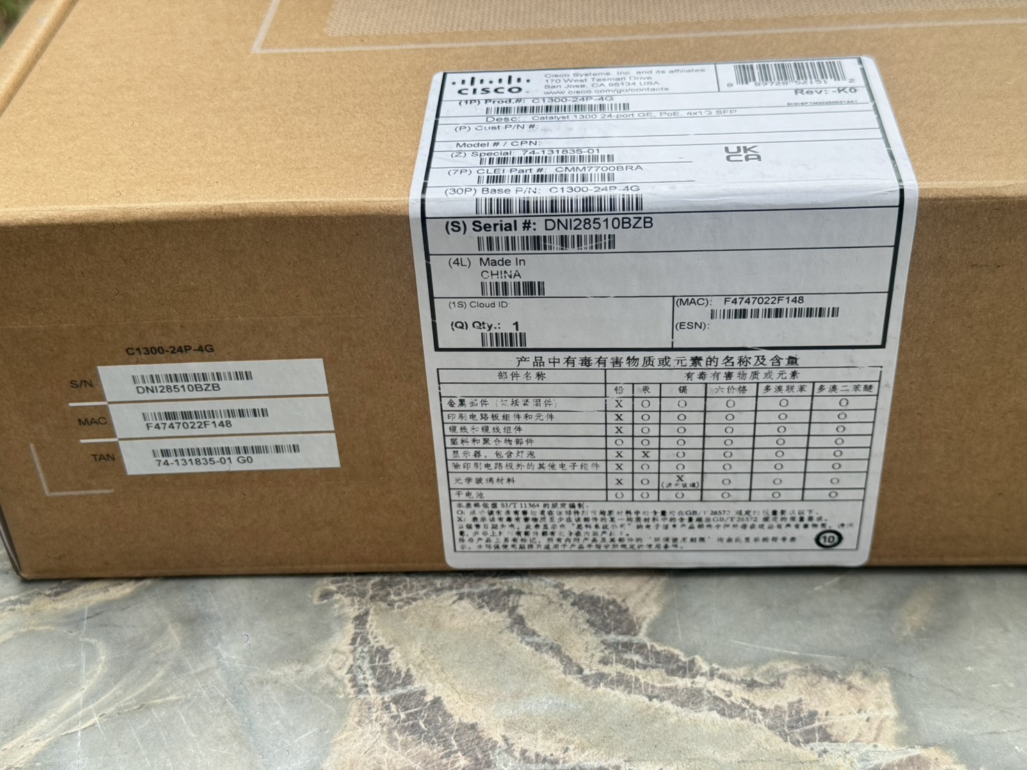 สวิตซ์ C1300-24P-4G Cisco Catalyst 1300 24-port GE PoE 4x1G SFP ของใหม่