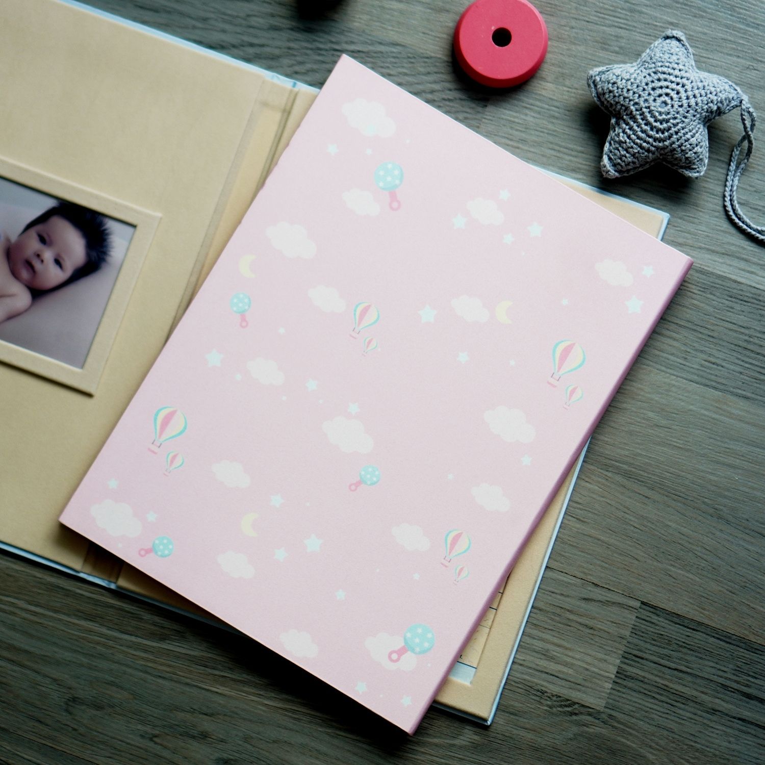 แฟ้มใส่สูติบัตร แบบพร้อมส่ง ลาย Rabbit - Pink