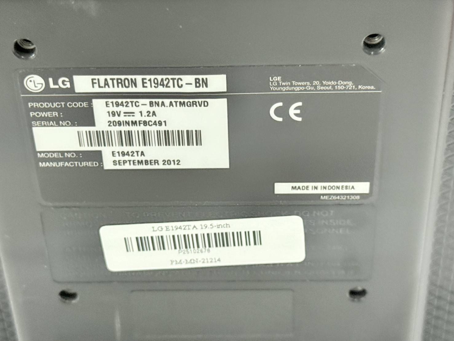 จอคอม LG E1942TA 19.5-inch