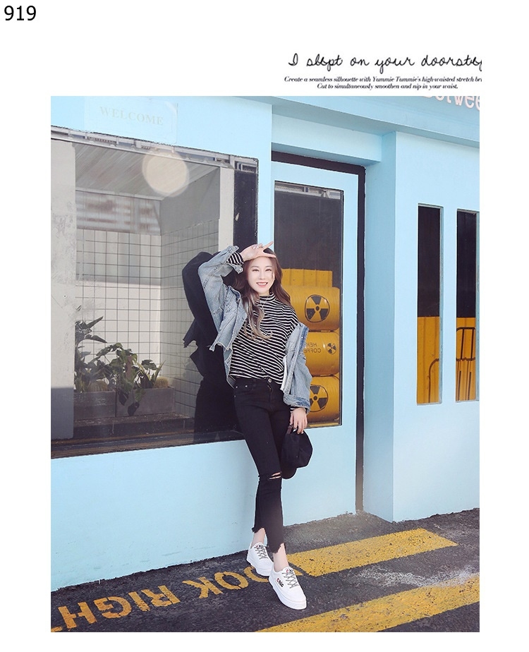 รองเท้าผ้าใบแฟชั่นแต่งลายchic (สีเทา)