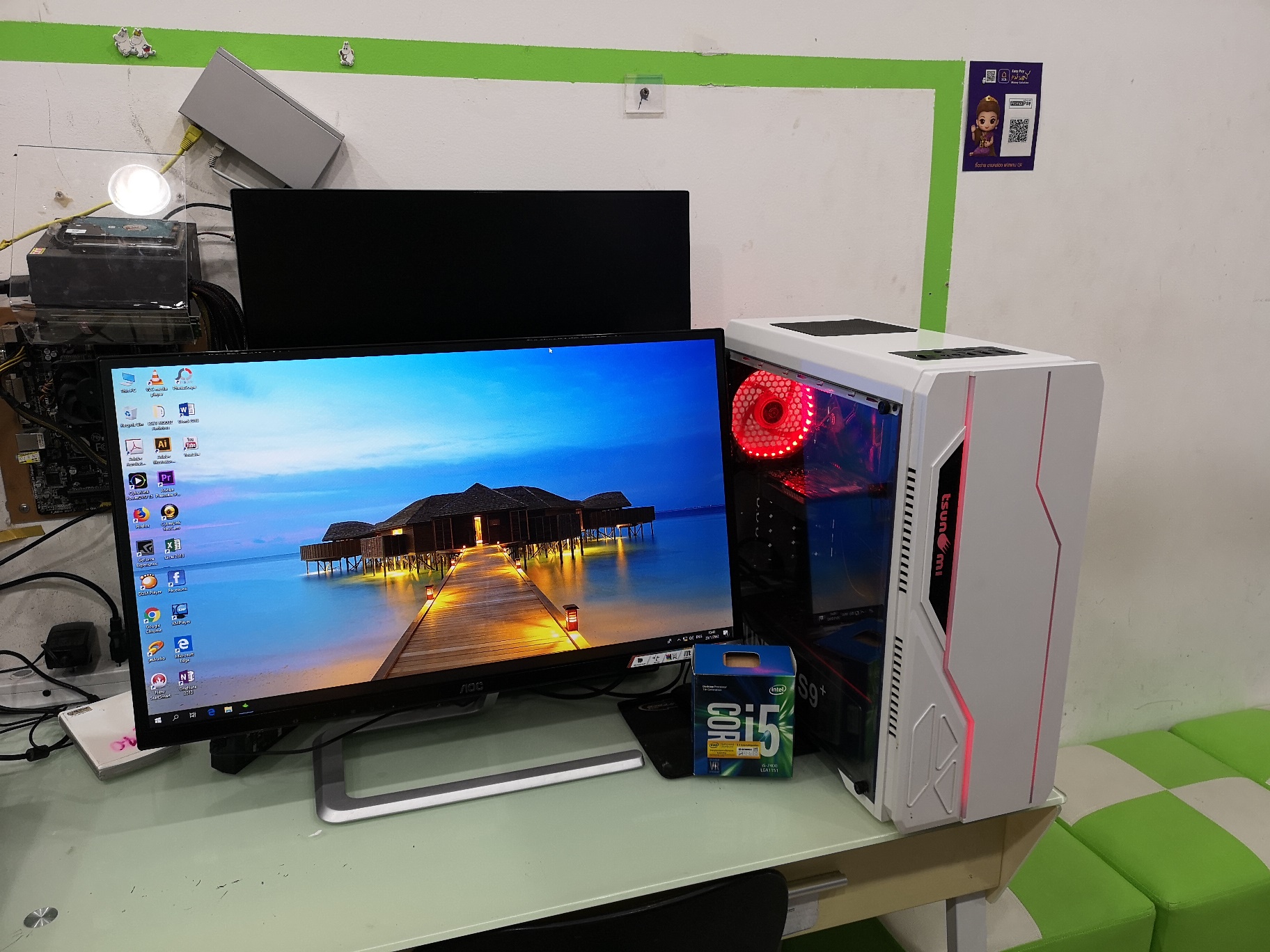 i5-7400 GTX1050ti + 27" AOC I2781FH 27" IPS 60Hz
