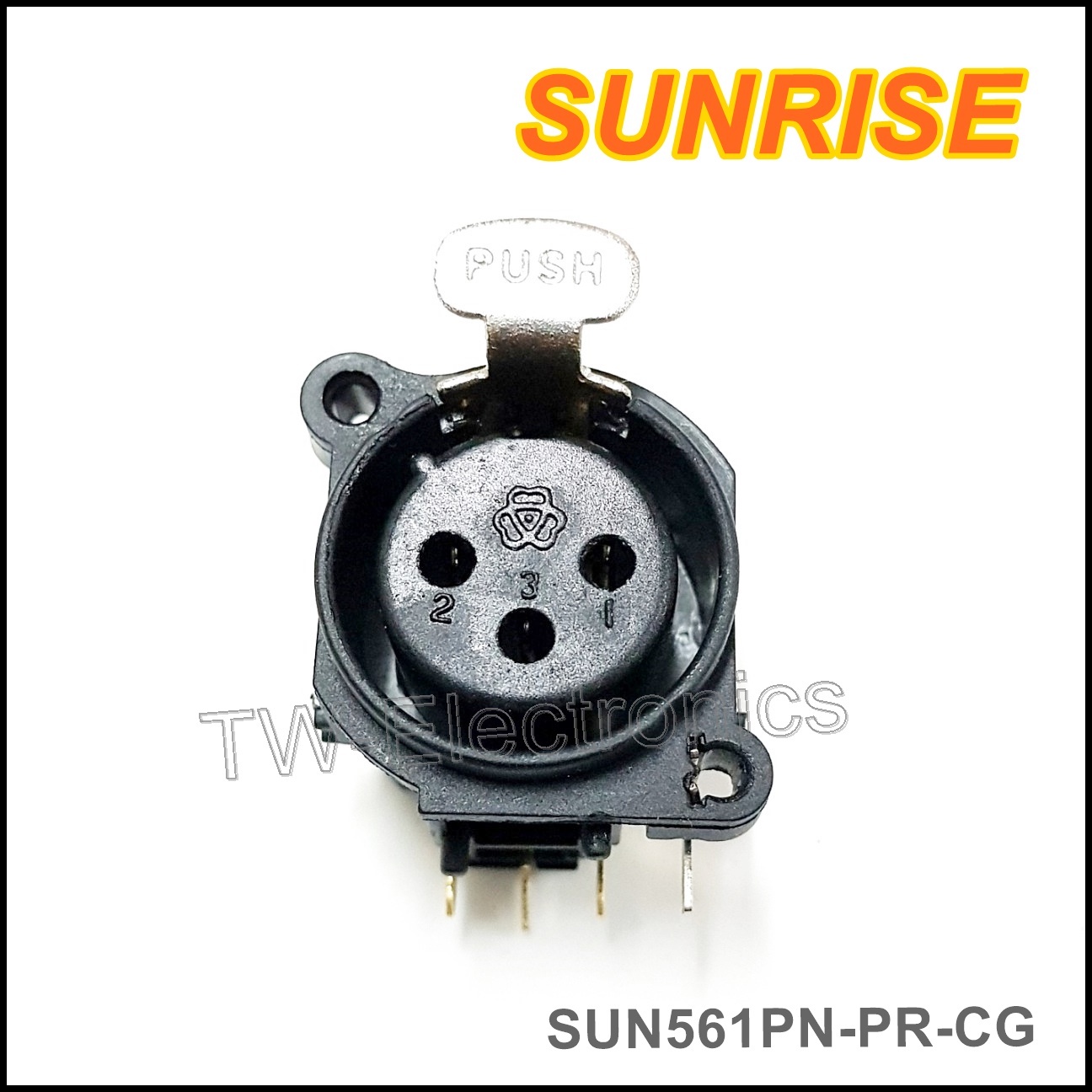 XLR 3P ตัวเมีย ลงปริ้นท์ SUNRISE / SUN561PN-PR-CG