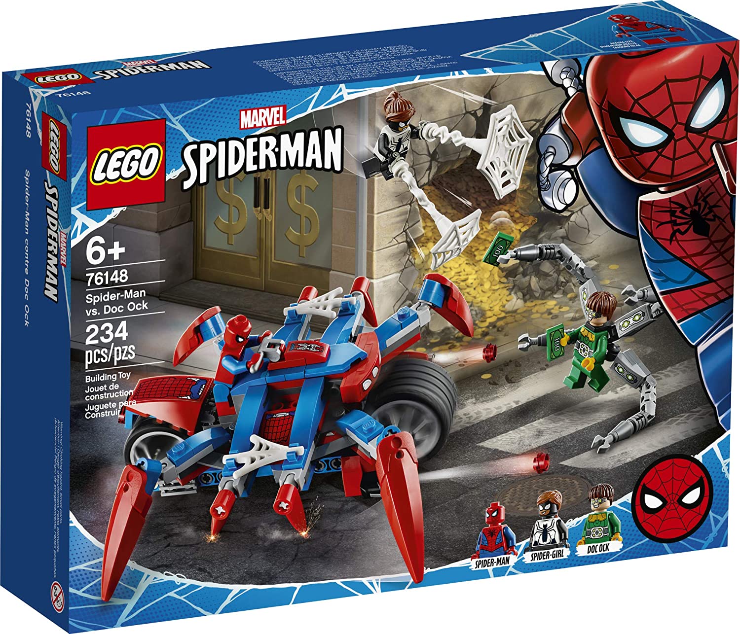 LEGO ตัวต่อเสริมทักษะ มาร์เวล สไปเดอร์-แมน Marvel Spider-Man : Spider-Man vs. Doc Ock รุ่น 76148