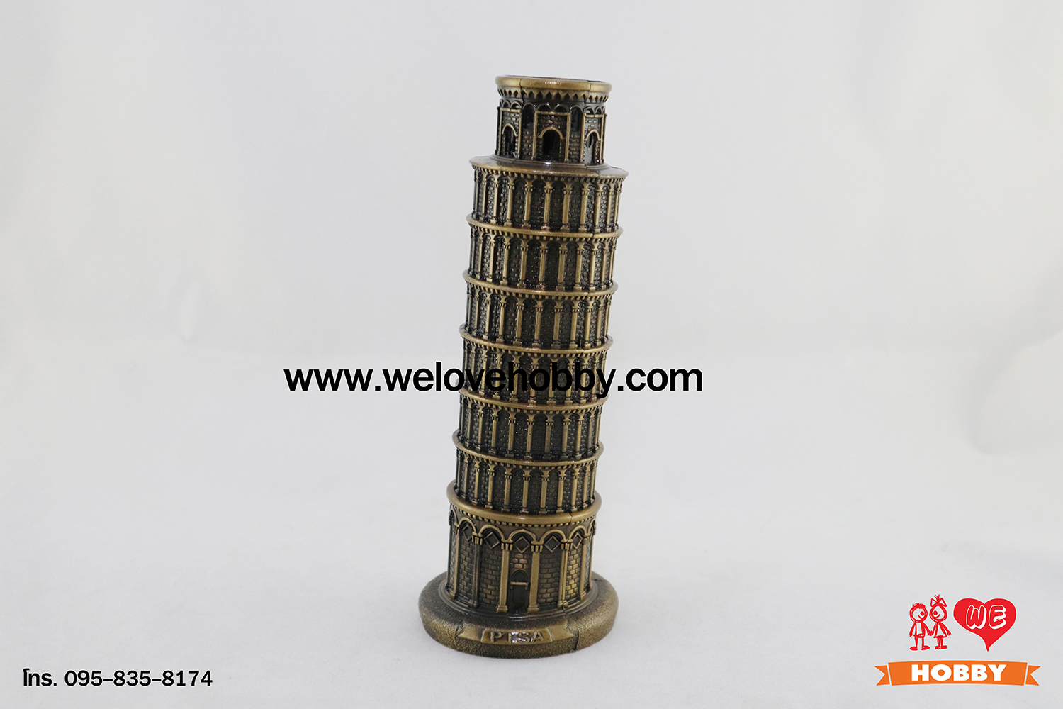 โมเดลแลนด์มาร์ค หอเอนปิซ่า Leaning Tower of Pisa สูง 21 ซม.