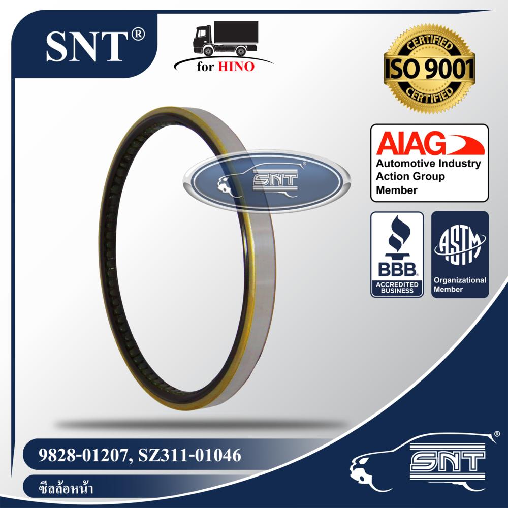SNT ซีลล้อหน้า, Oil Seal - HINO ( ฮีโน่ ) รุ่น MEGA 500 VICTOR,KT,FM2P,FM1A,F18,สิงห์ไฮเทค,SUMO,ZM P/N 9828-01207, SZ311-01046