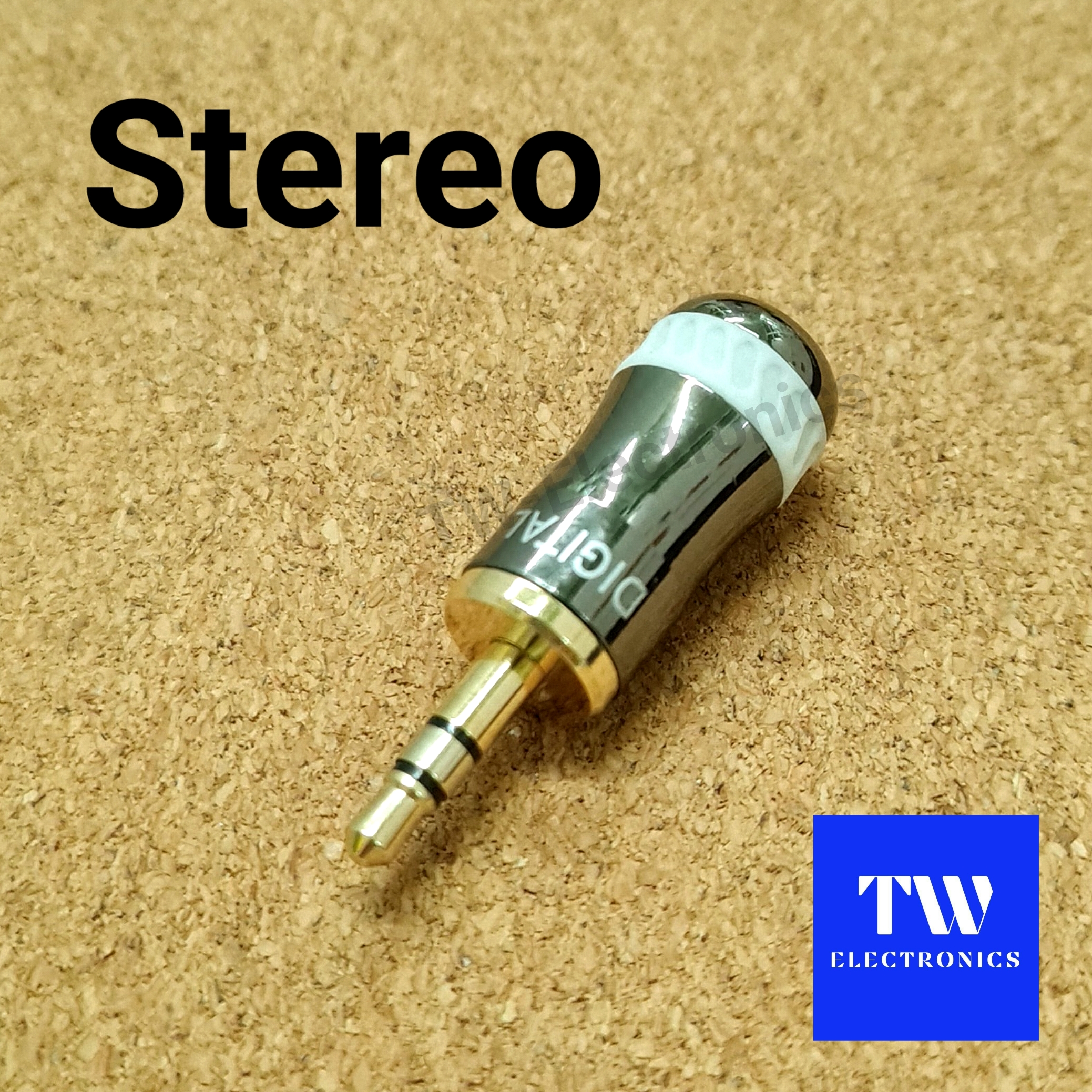 3.5mm Stereo ตัวผู้ Digital สีบรอนซ์เทาเข้ม