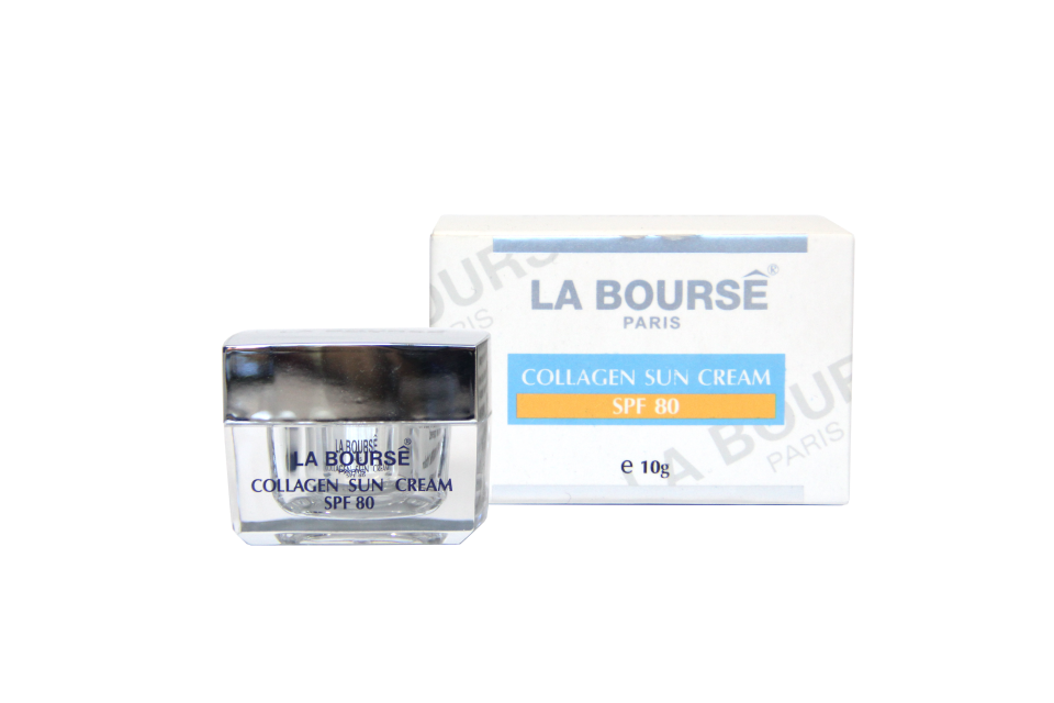 LA BOURSE COLLAGEN SUN CREAM SPF 80ANTI-WRINKLE WHITENING FOUNDATION