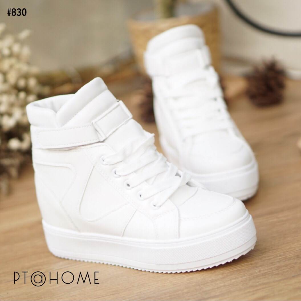 รองเท้าผ้าใบashสไตล์เกาหลี (สีดำ)