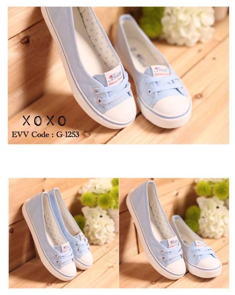 ีรองเท้าผ้าใบทรงคัทชูแต่งเชือก (สีกรม)