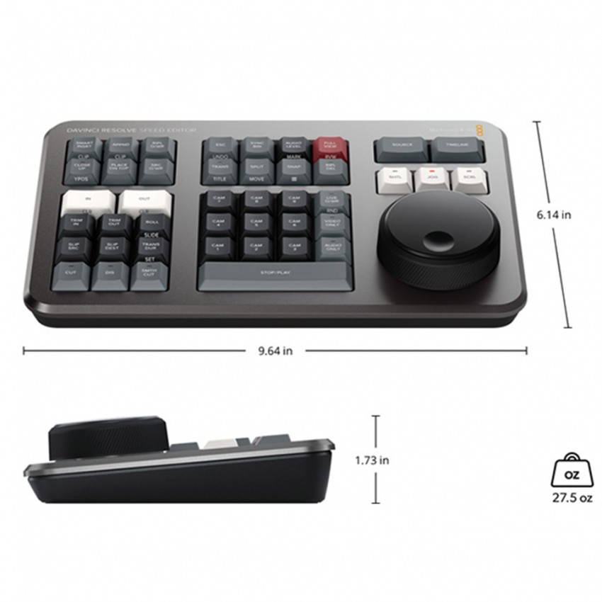 ขายถูก DaVinci Resolve Speed Editor แป้นพิมพ์สำหรับการตัดต่อ ประกันศูนย์ไทย 1 ปี